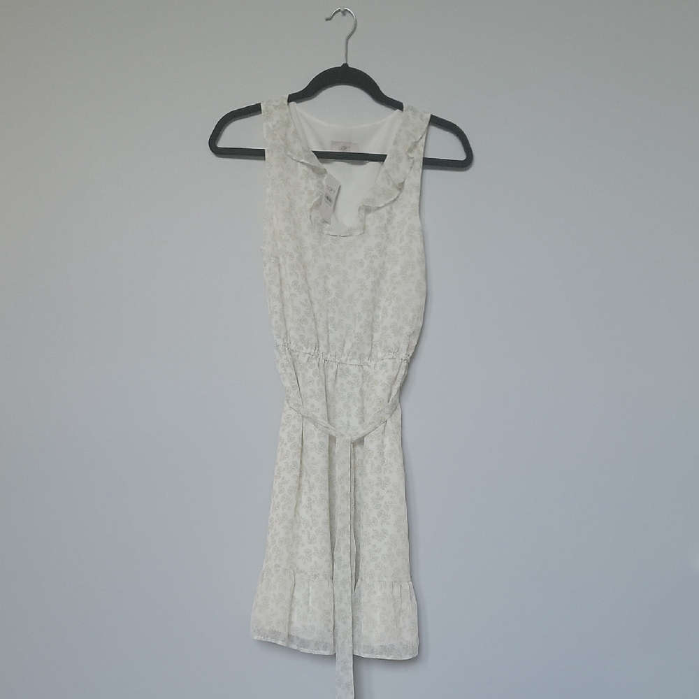 LOFT White Floral Dress